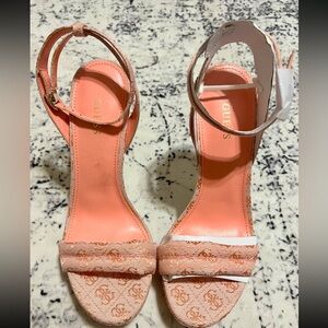 New Womens GUESS Clives Light pink 680 high heels -US 8